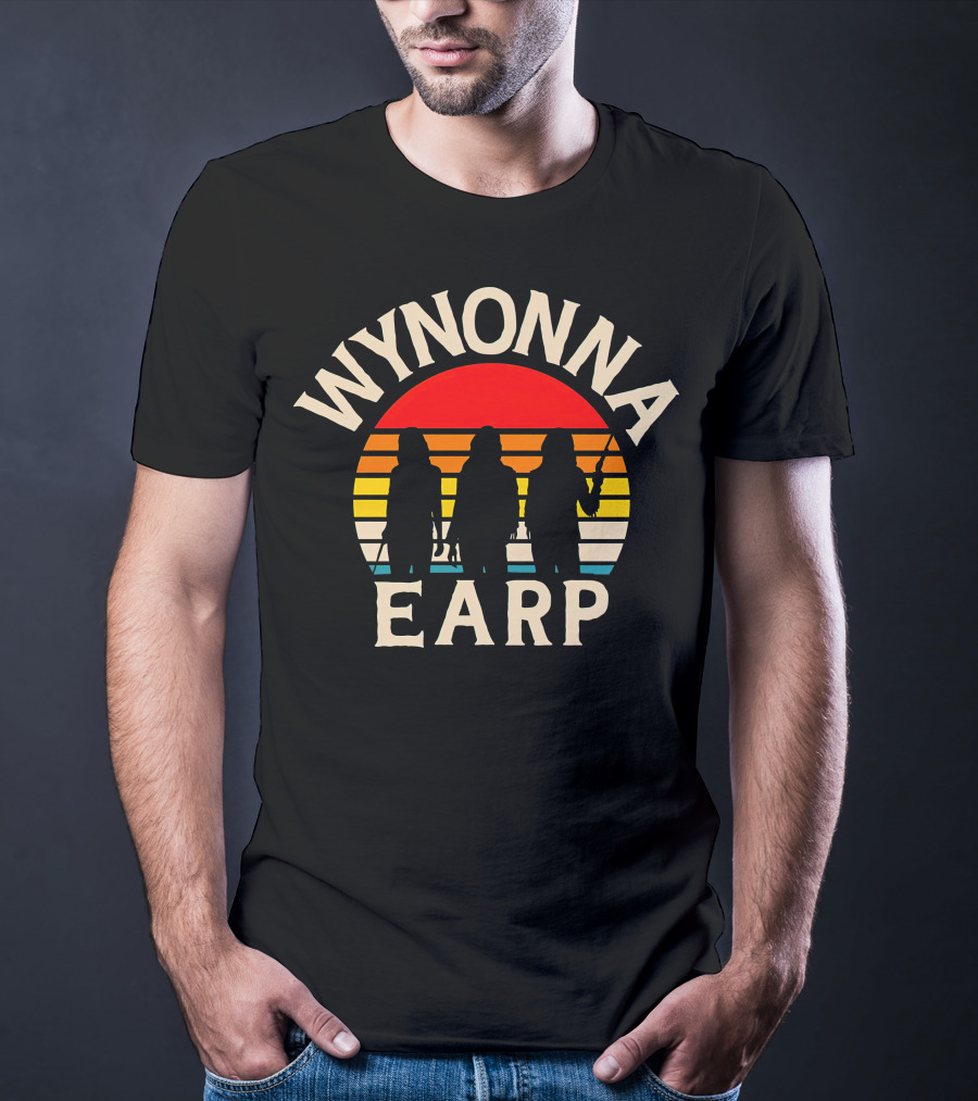 Wynonna Earp Silhouette With Sunset Stripes T-Shirt