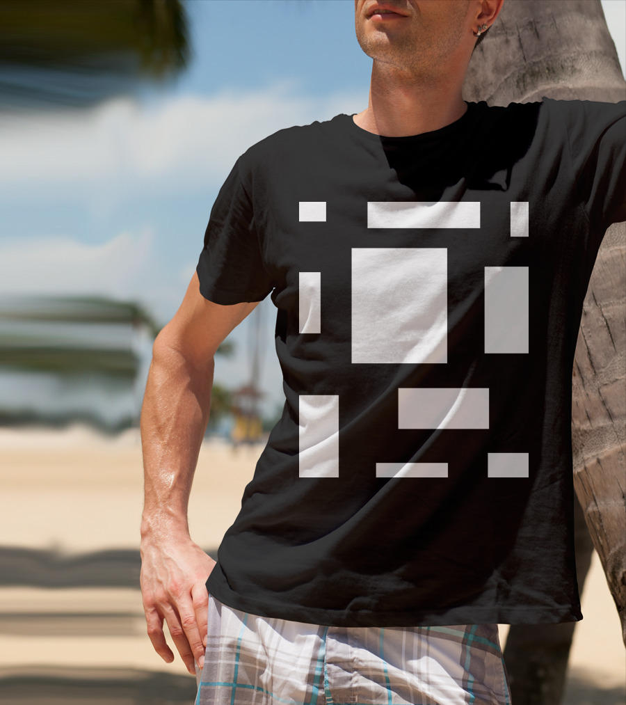 Piet Mondrian Style CAMP MAU 1 MAT BL Geometric Composition T-Shirt