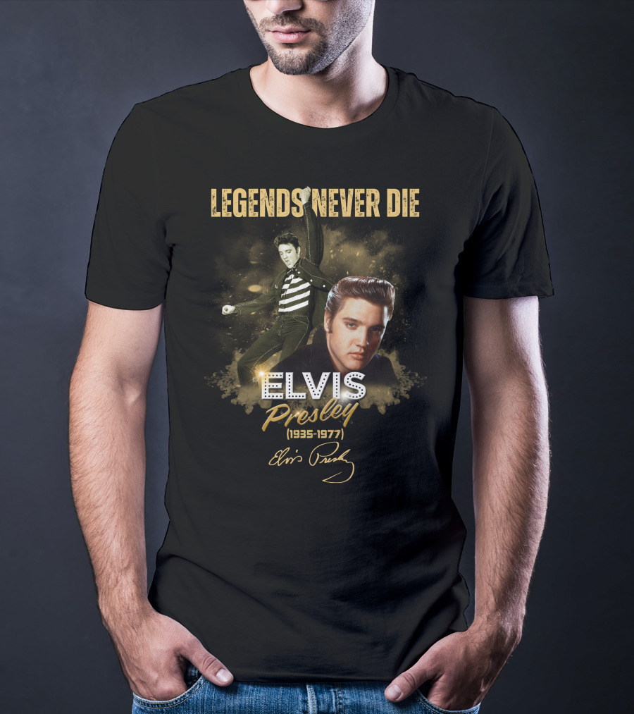 LEGENDS NEVER DIE ELVIS PRESLEY 1935-1977 T-Shirt