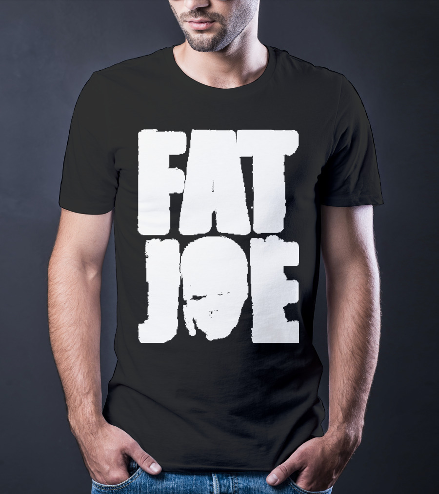 Fat Joe Face Inside Bold White Letters T-Shirt