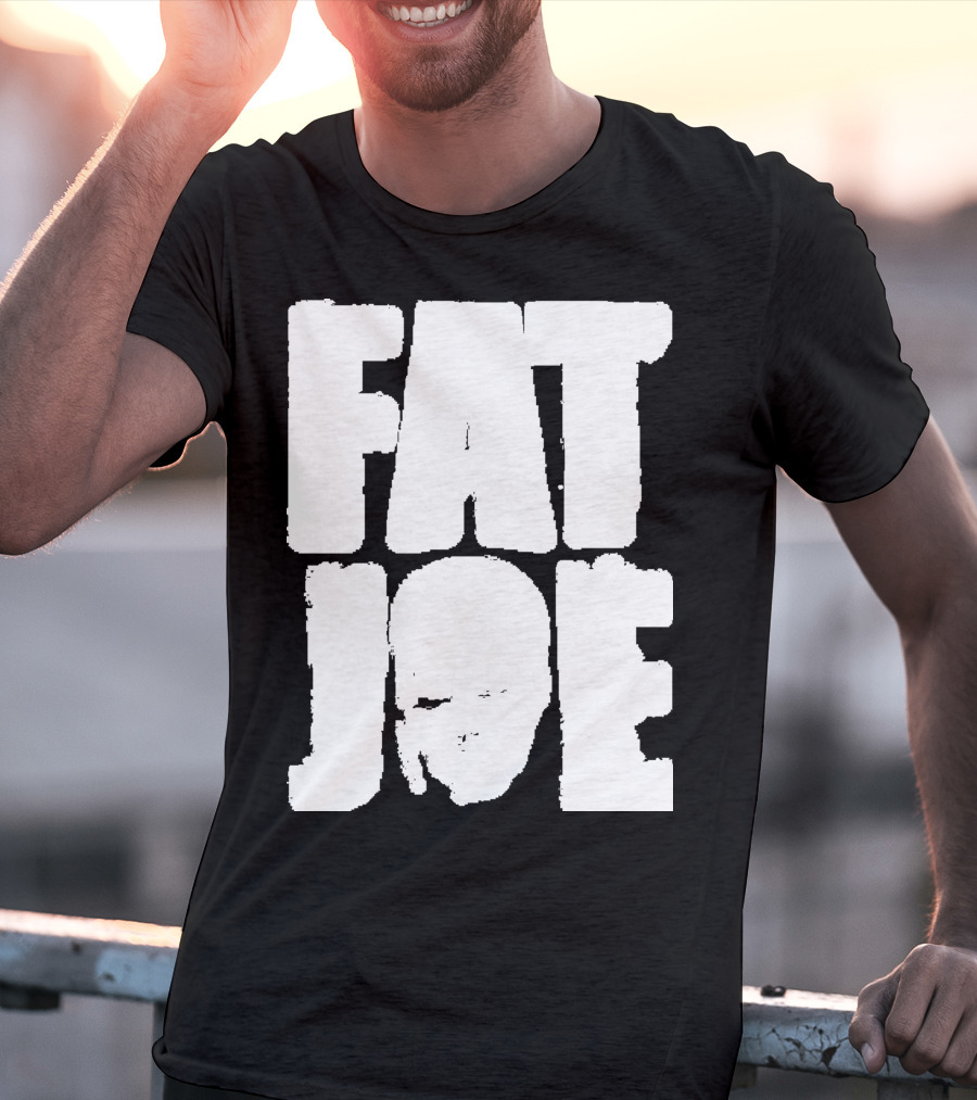 Fat Joe Face Inside Bold White Letters T-Shirt