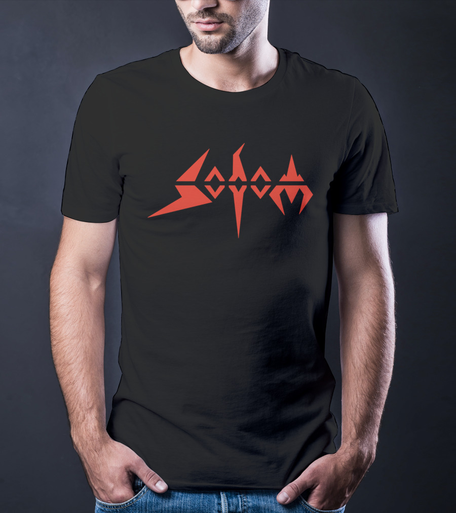 Sodom Band Logo Red Black Germany Metal Rock T-Shirt