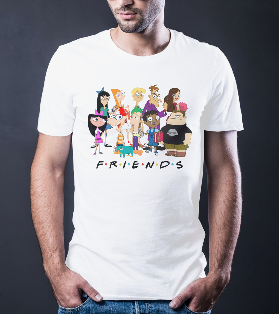 Phineas And Ferb Friends Cast With Iconic Friends T-Shirt