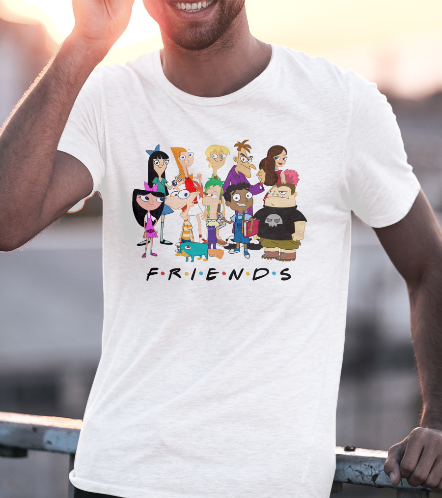 Phineas And Ferb Friends Cast With Iconic Friends T-Shirt