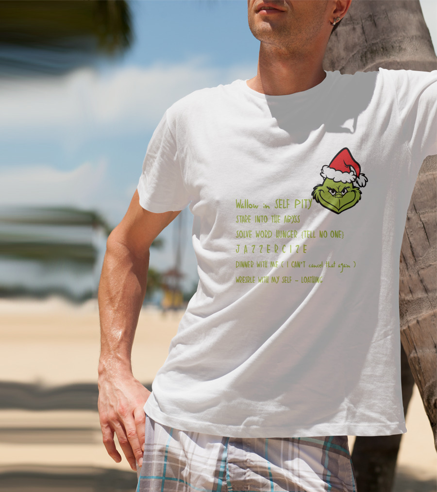 Grinch Christmas Schedule My Day I'm Booked T-Shirt