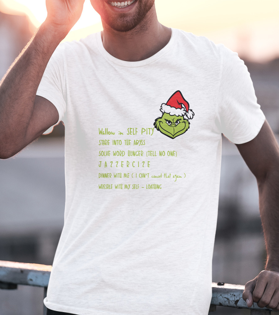 Grinch Christmas Schedule My Day I'm Booked T-Shirt