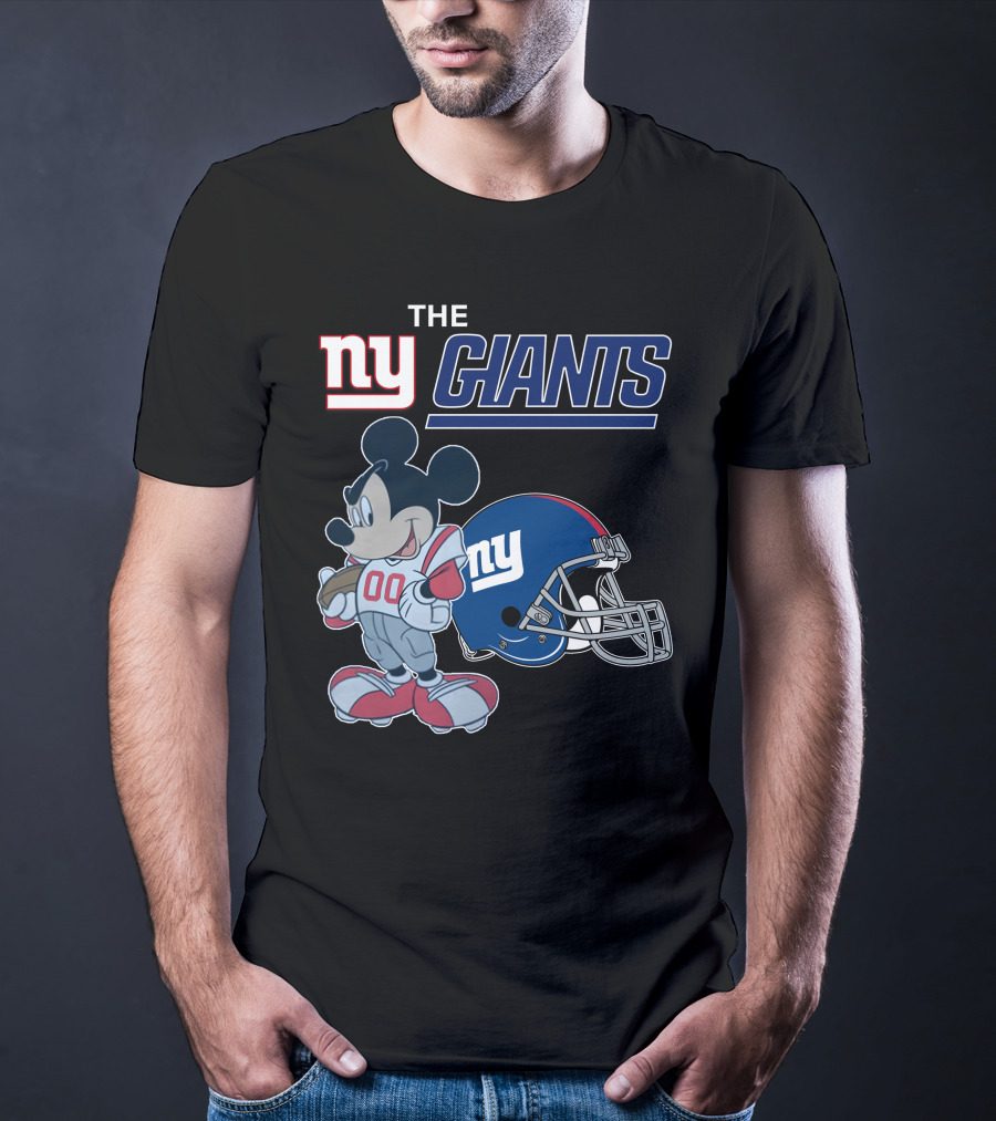 New York Giants Mickey Mouse Football Helmet 00 T-Shirt