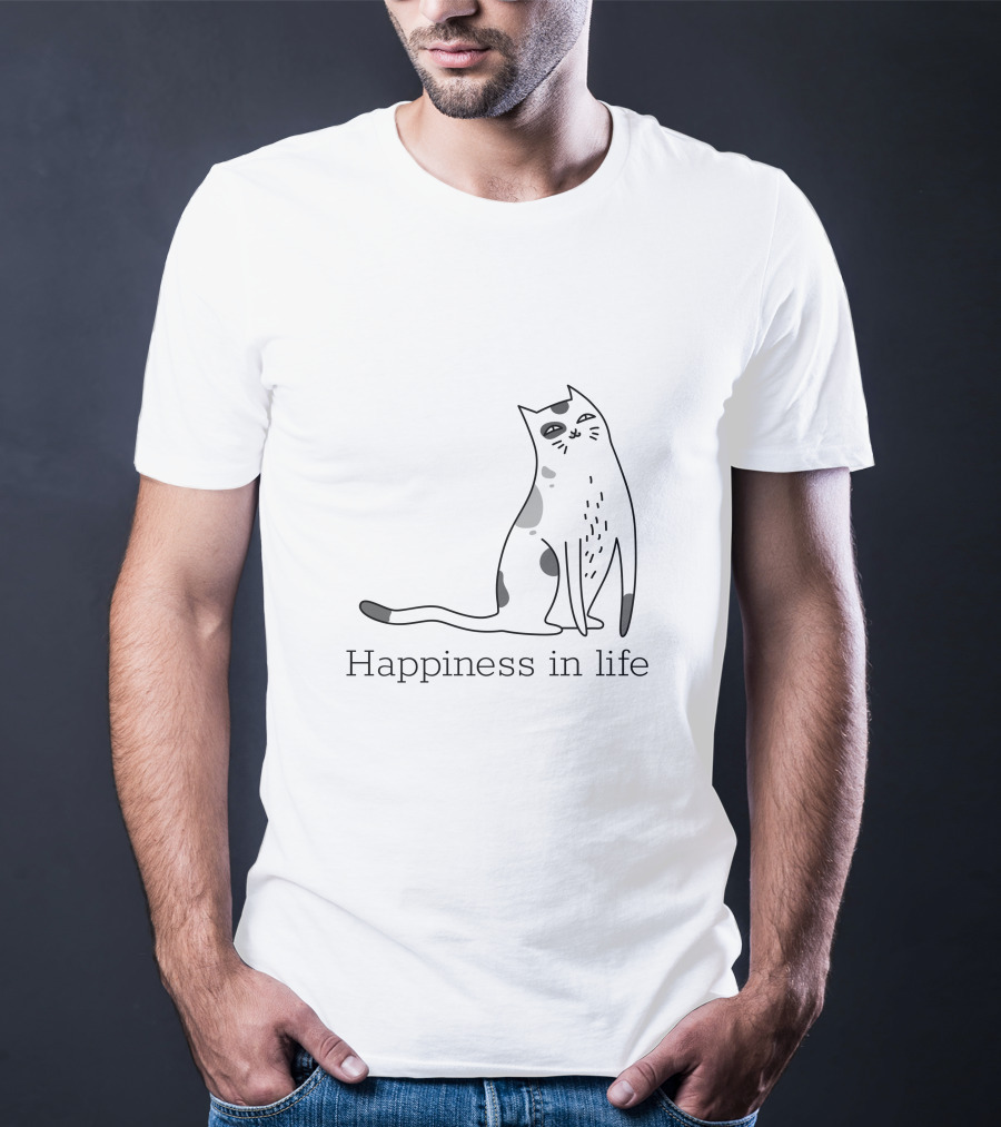 Happiness In Life Cat T-Shirt