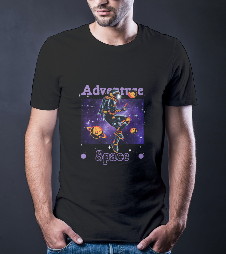 Adventure Space Astronauts Control The Universe Planets T-Shirt