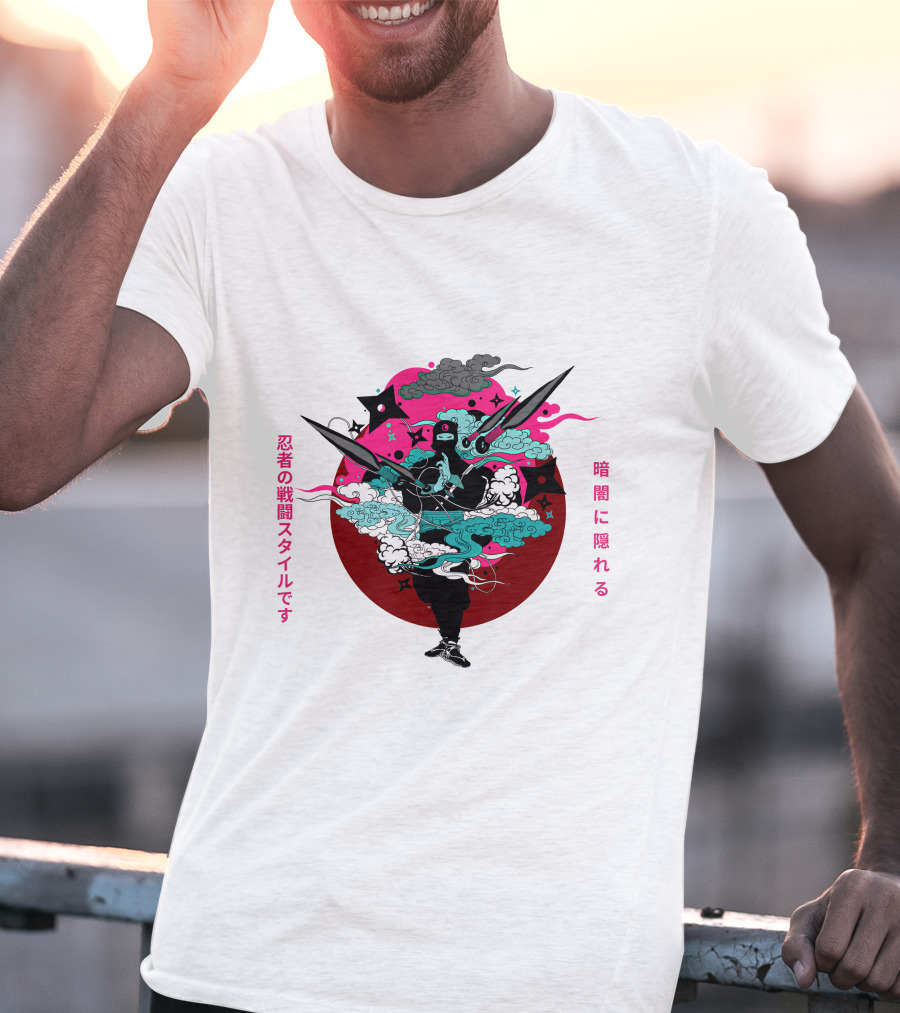Ninja Japan Hidden In The Dark Combat T-Shirt