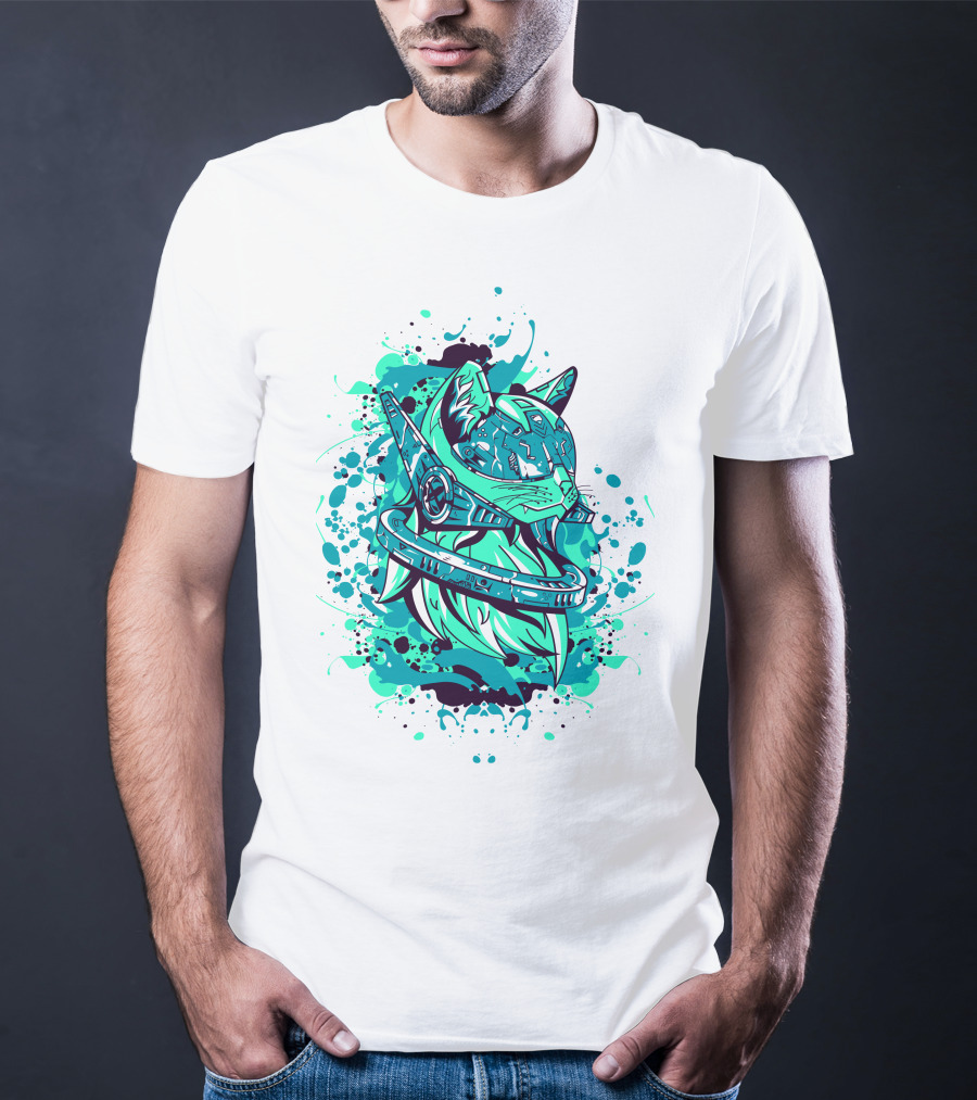 Future Cat Cybernetic Space Explorer T-Shirt