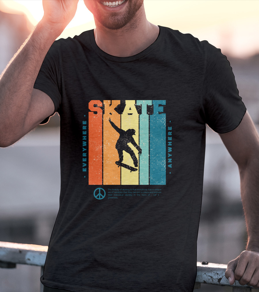 SKATE Everywhere Anywhere Peace T-Shirt