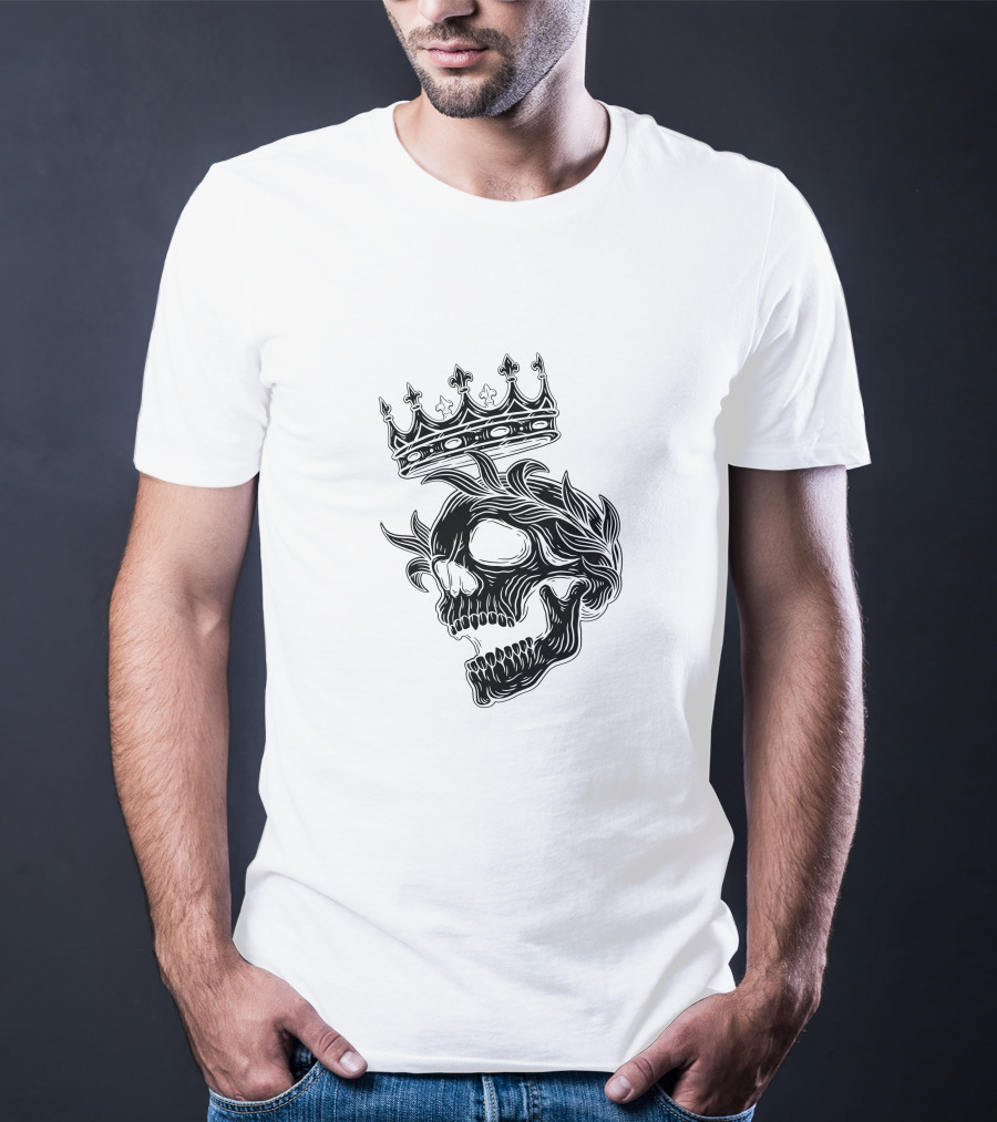 King Skull Crowned With Gothic Royalty T-Shirt