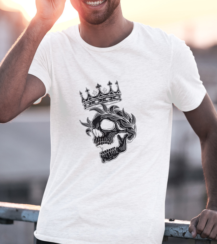 King Skull Crowned With Gothic Royalty T-Shirt