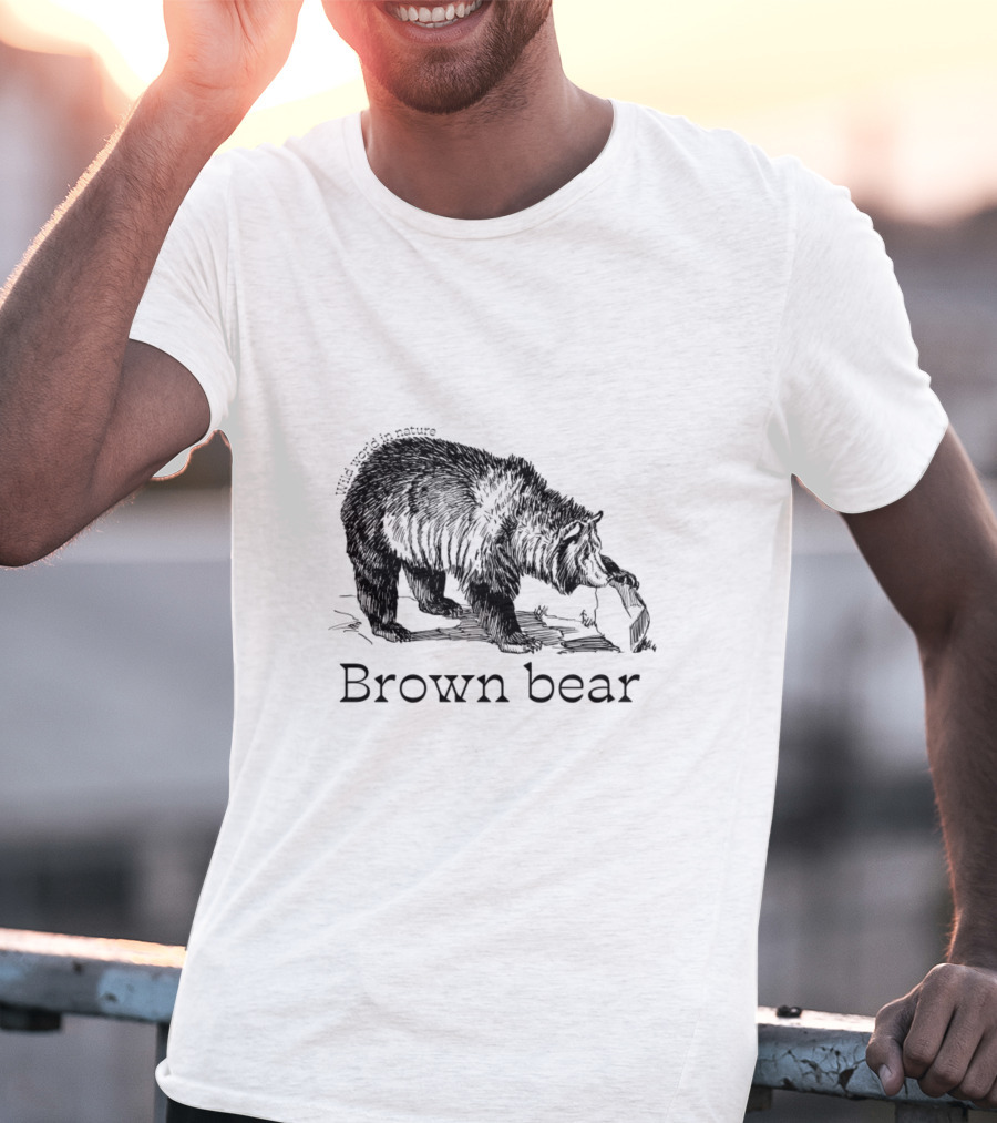 Wild World In Nature Brown Bear T-Shirt