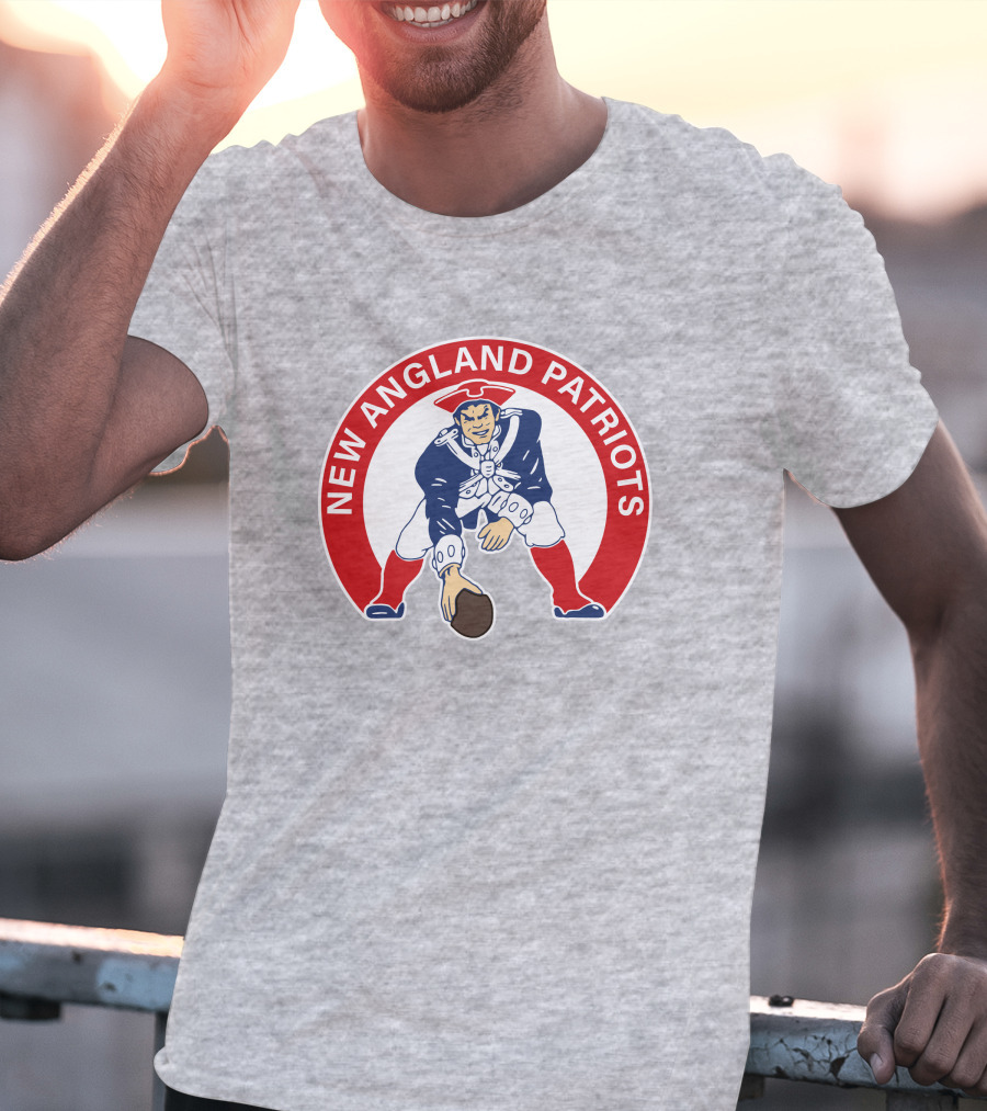 New England Patriots Classic Logo Print T-Shirt