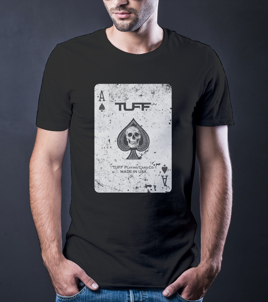 Ace Of Spades Skull Design Tuff Playing Card Co. Made In USA T-Shirt