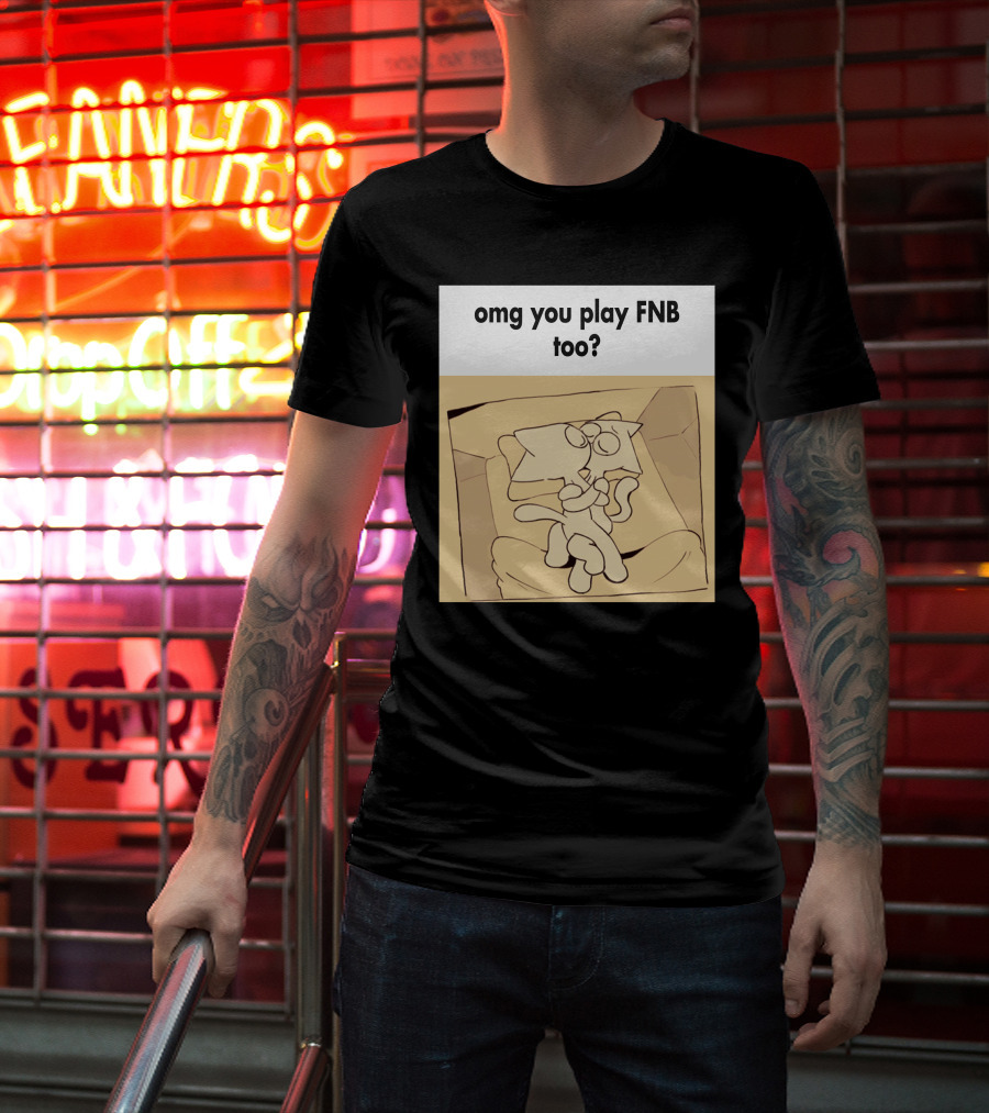 Omg You Play FNB Too Kissing Cartoon Characters In Box T-Shirt