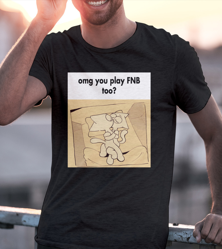Omg You Play FNB Too Kissing Cartoon Characters In Box T-Shirt