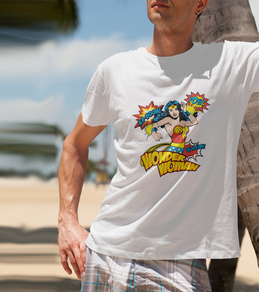 Wonder Woman DC Comics Ka-Boom Pow Splaash T-Shirt