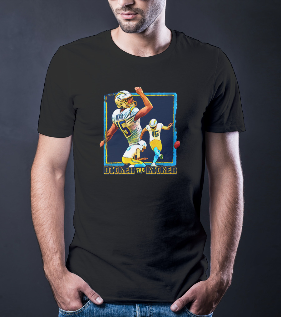Dicker The Kicker Football Action Number 15 T-Shirt