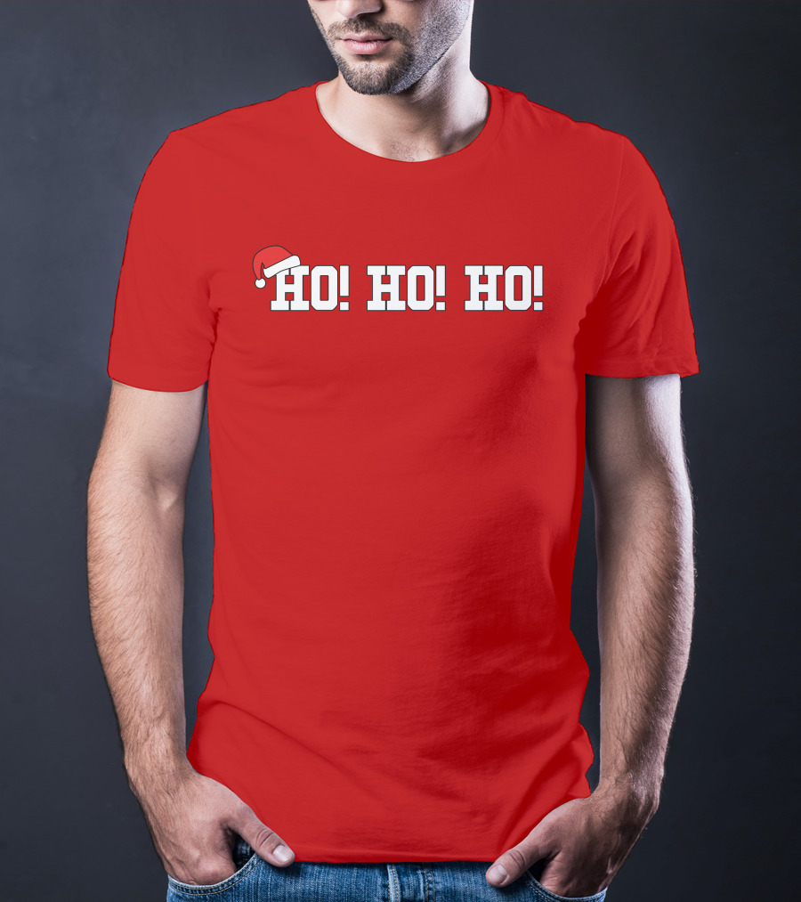 Ho Ho Ho Heather Harmon Santa Hat Holiday Cheer T-Shirt