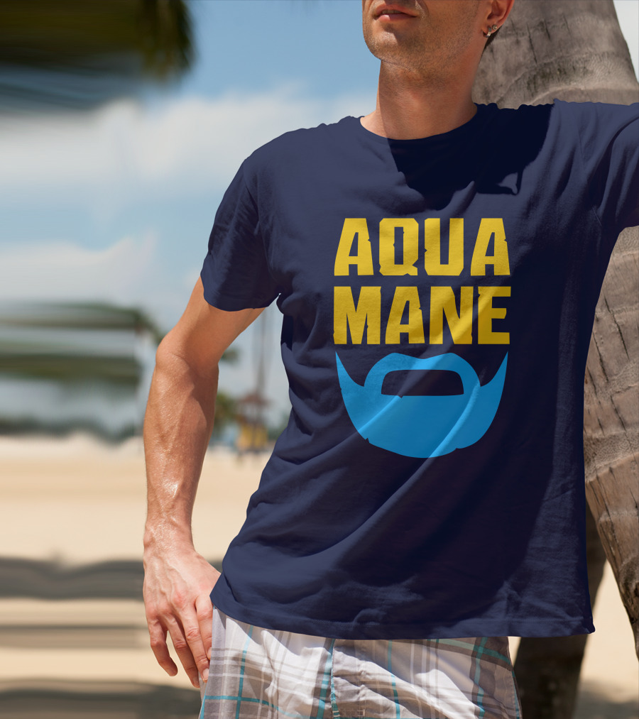 Aqua Mane Iconic Blue Beard T-Shirt