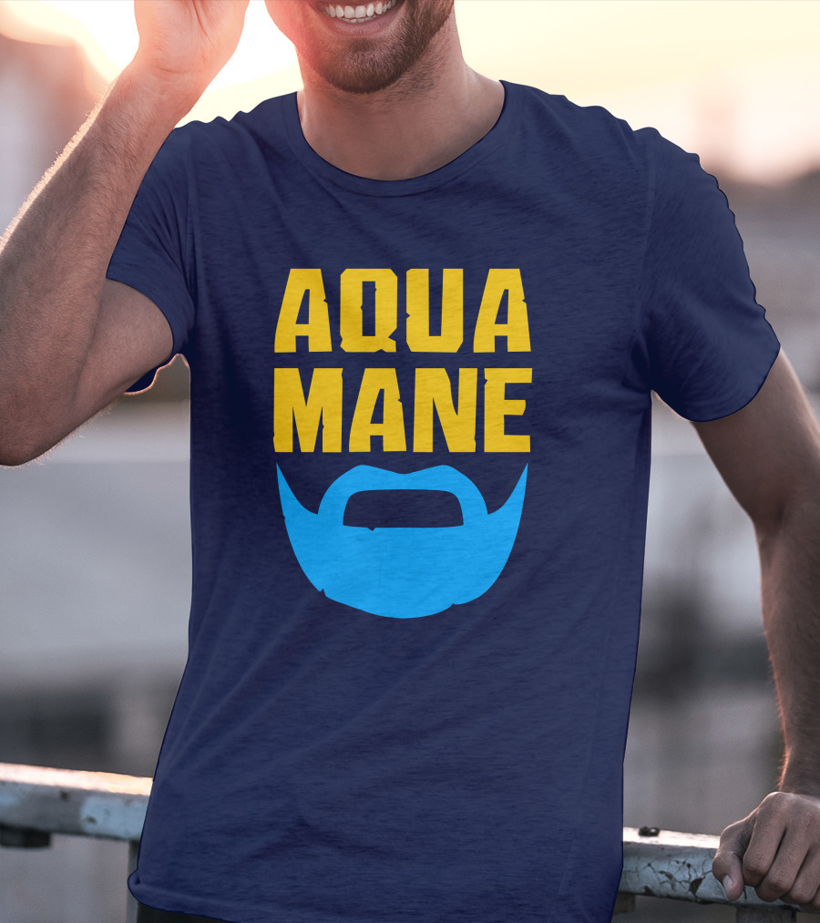 Aqua Mane Iconic Blue Beard T-Shirt