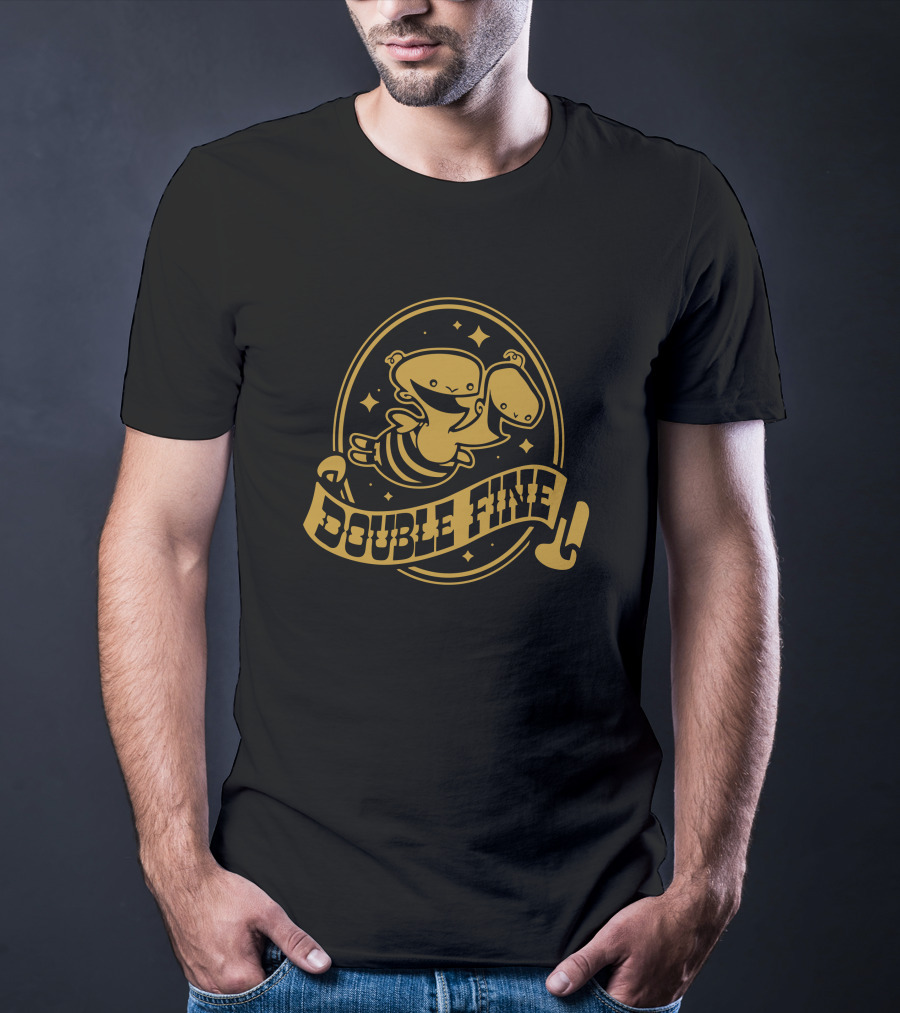 Double Fine Golden Two Headed Baby T-Shirt