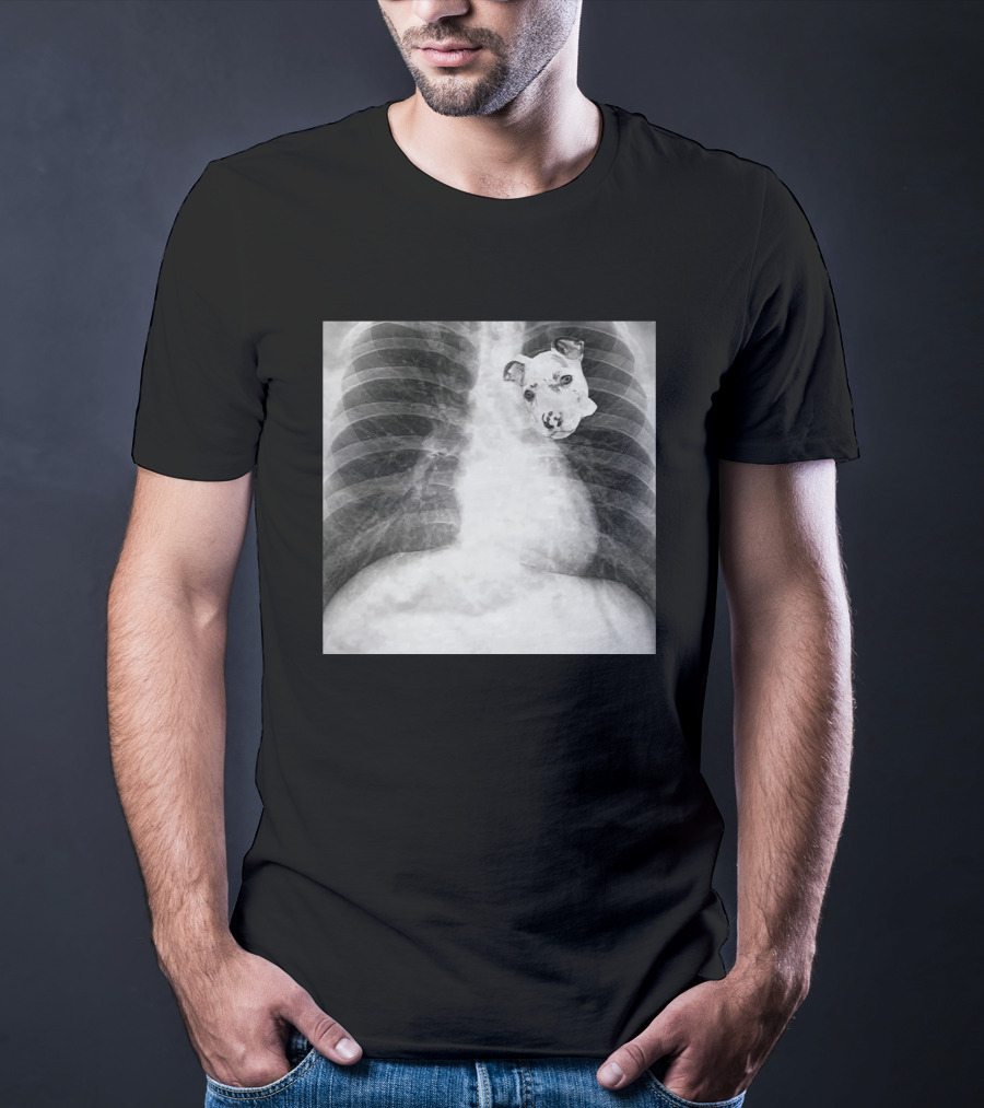 Dawg In Him X-Ray Puppy Chest Image T-Shirt