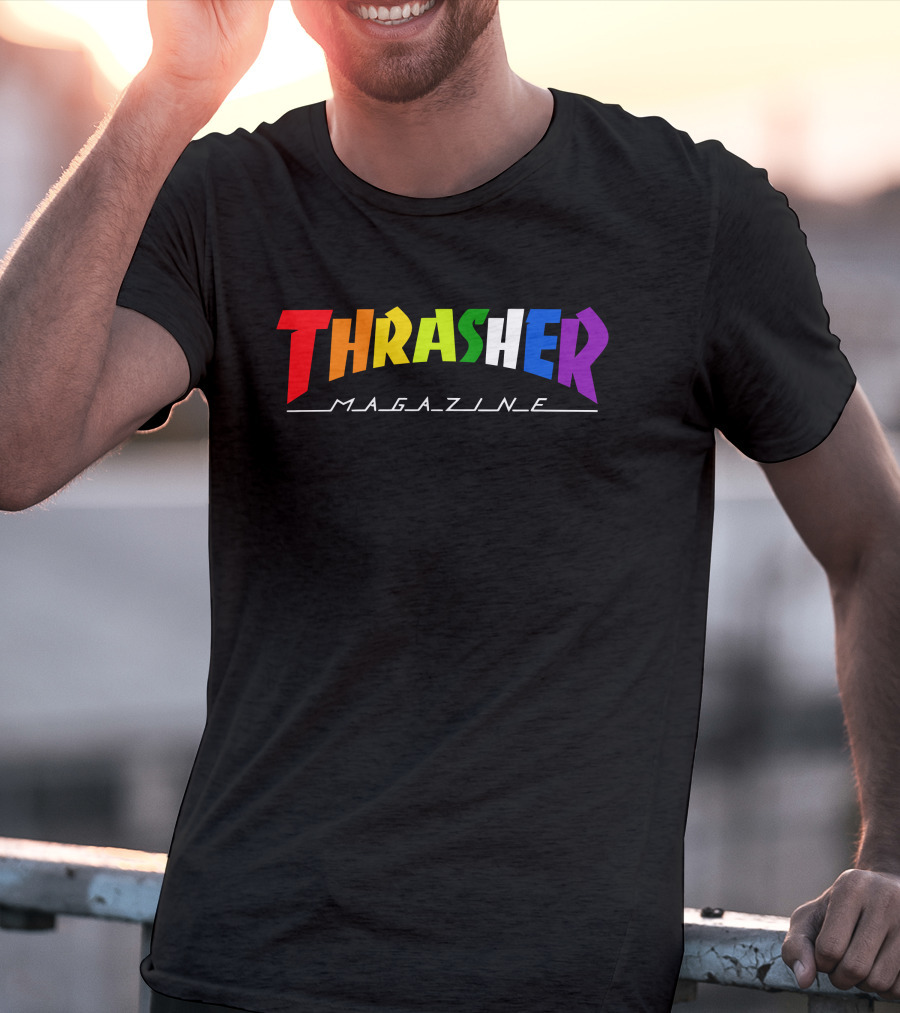Thrasher Magazine Pride Rainbow Colors T-Shirt
