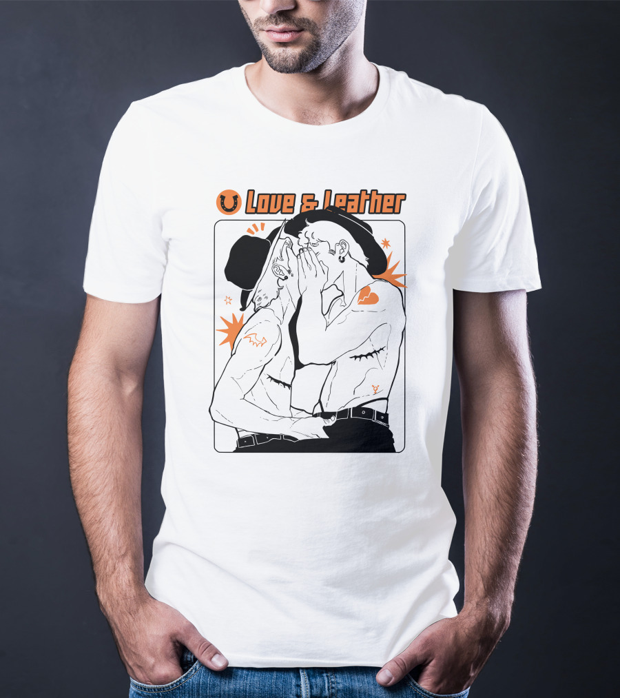 Love And Leather Noahdea Romantic Embrace T-Shirt