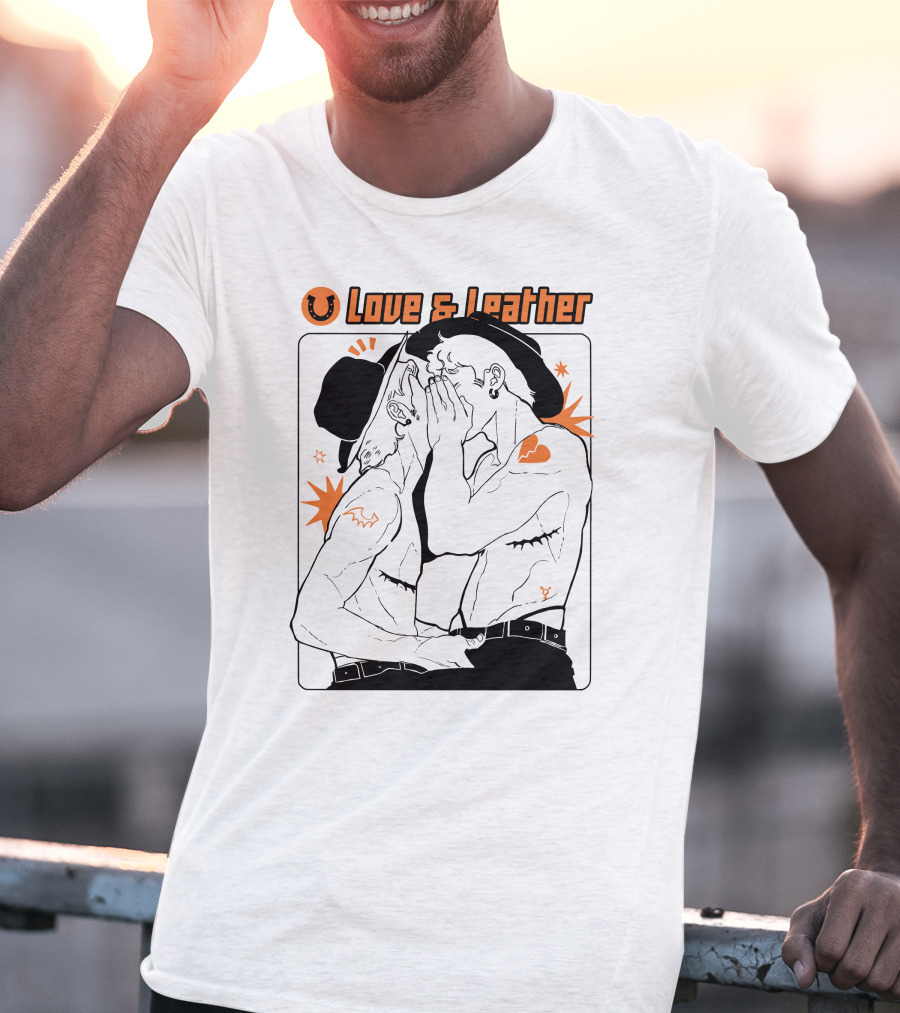 Love And Leather Noahdea Romantic Embrace T-Shirt