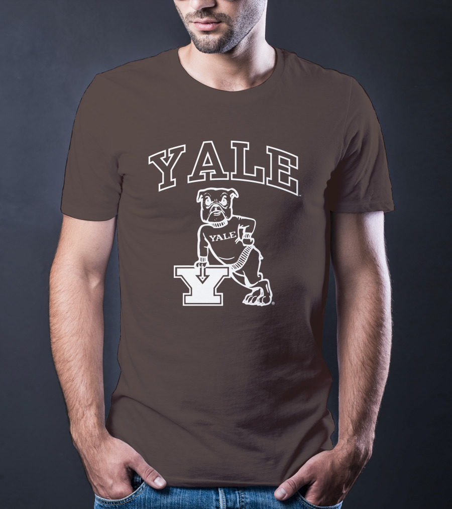Yale Bulldogs Vintage Mascot Drawing T-Shirt