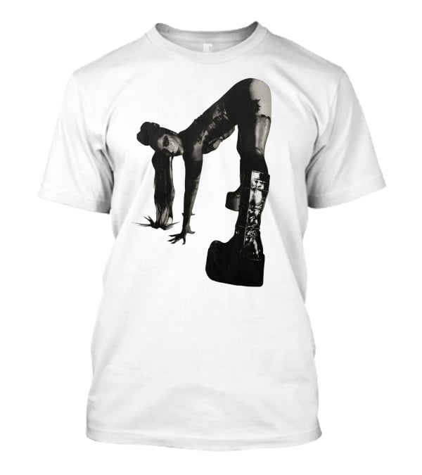 Lady Gaga Chromatica Black And White Striking Pose Platform Boots T-Shirt