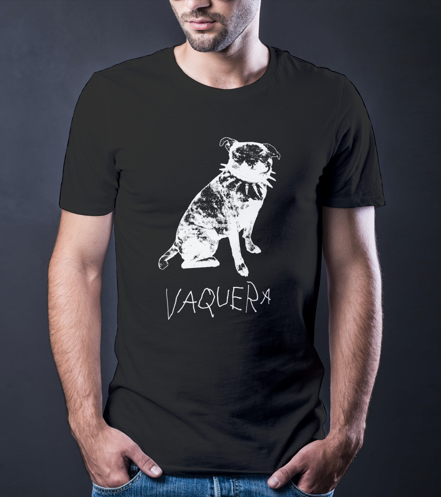 Vaquera Punk Dog Cowboy Hat Bandana Bold Attitude T-Shirt