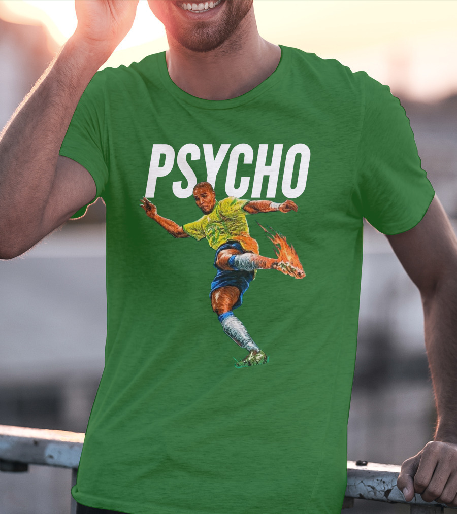 Adriano Psycho Soccer Kick With Flaming Shoe T-Shirt
