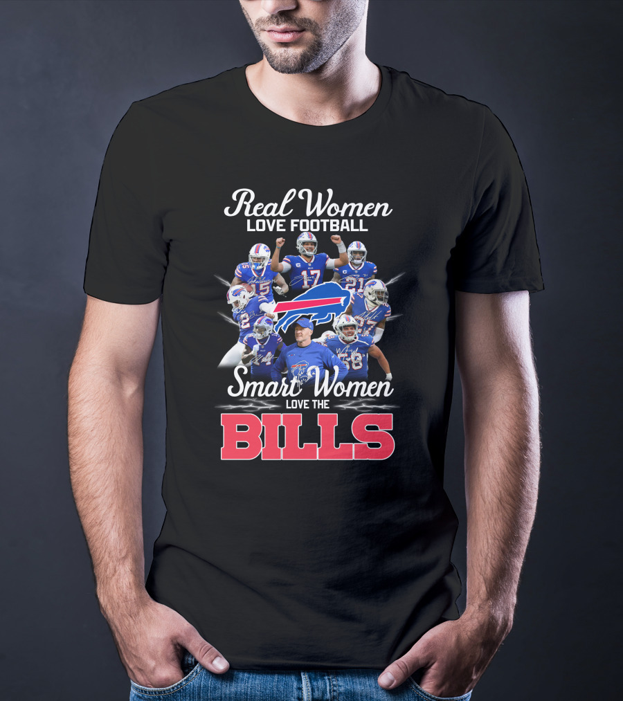 Real Women Love Football Smart Women Love The Buffalo Bills T-Shirt
