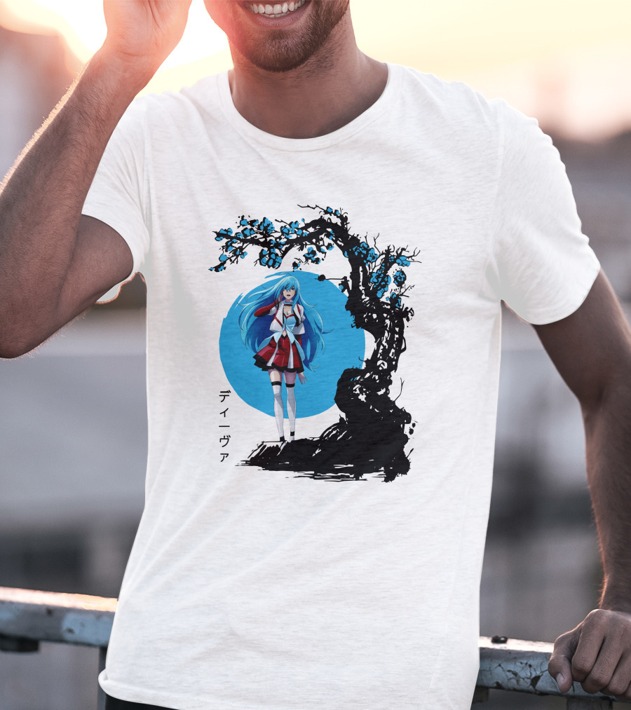 Vivy Fluorite Eye’s Song Blue Moon Anime Diva Character Sakura Tree T-Shirt