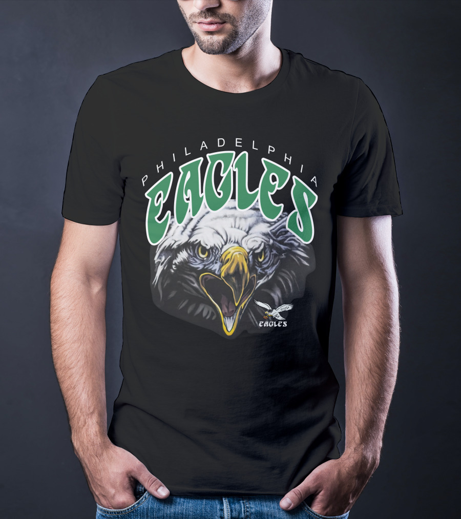 Philadelphia Eagles Vintage Salem Sportswear Fierce Eagle Head T-Shirt