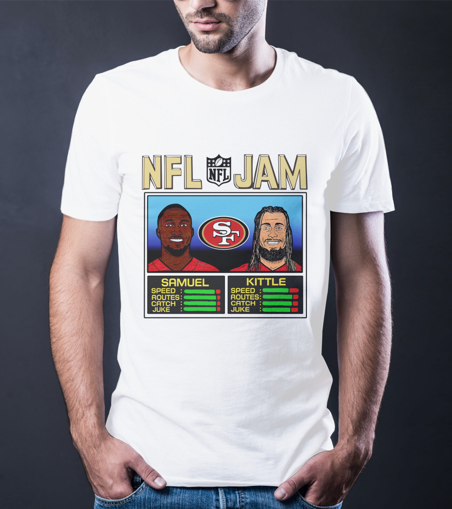 NFL Jam Deebo Samuel George Kittle San Francisco 49ers Speed Routes Catch Juke T-Shirt