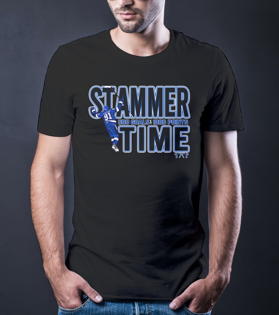 Stammer Time 500 Goals 1000 Points 91 Captain T-Shirt
