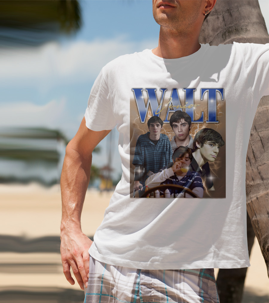 Breaking Bad Vintage 90s Drama Tv Series Walt Junior Photographic Merch Lightning Background T-Shirt