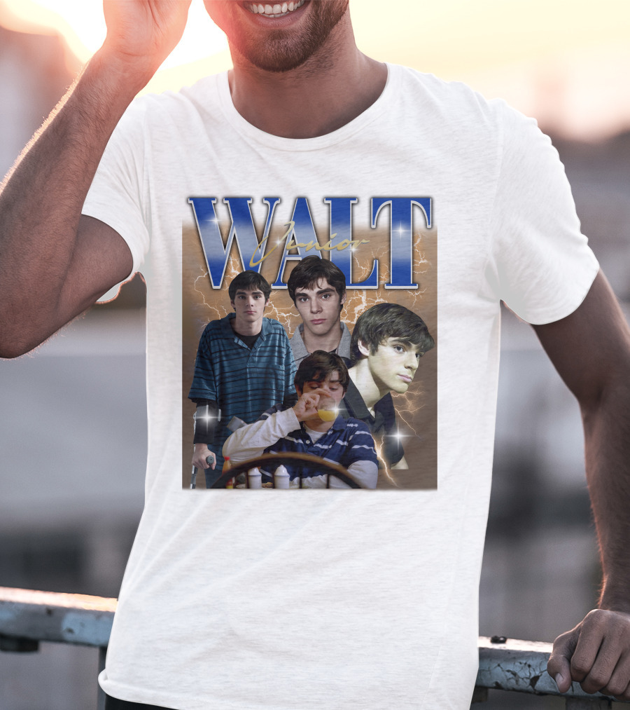 Breaking Bad Vintage 90s Drama Tv Series Walt Junior Photographic Merch Lightning Background T-Shirt