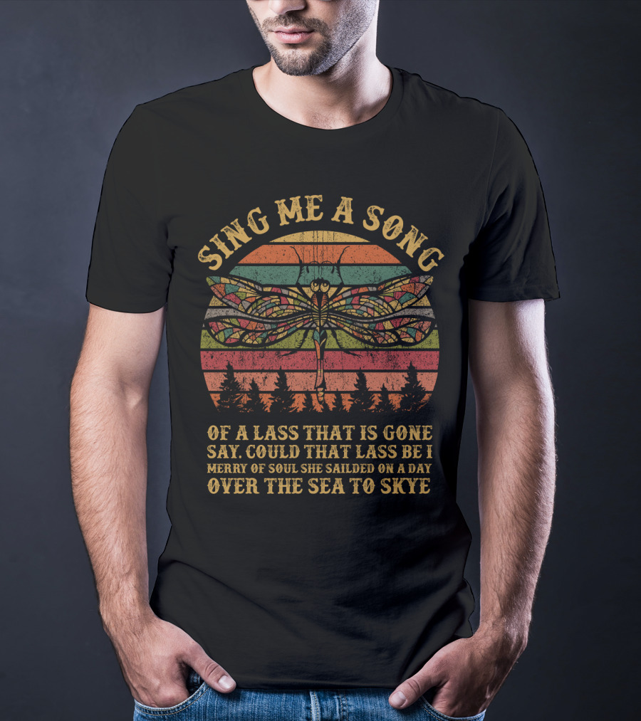 Sing Me A Song Over The Sea To Skye Dragonfly Sunset T-Shirt