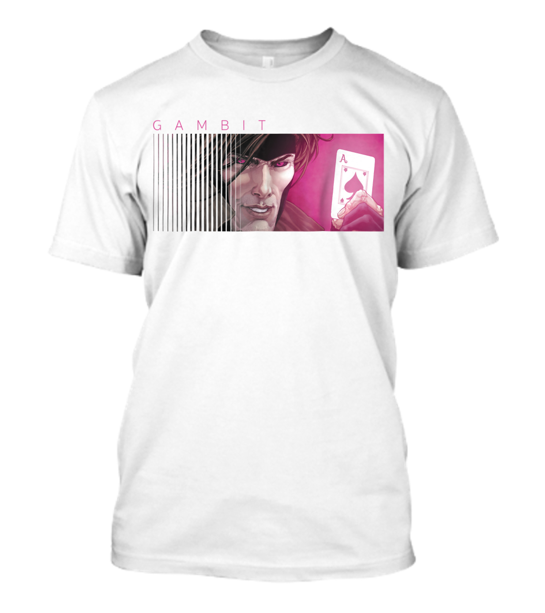 Gambit X-Men Holding Ace Of Spades Card T-Shirt