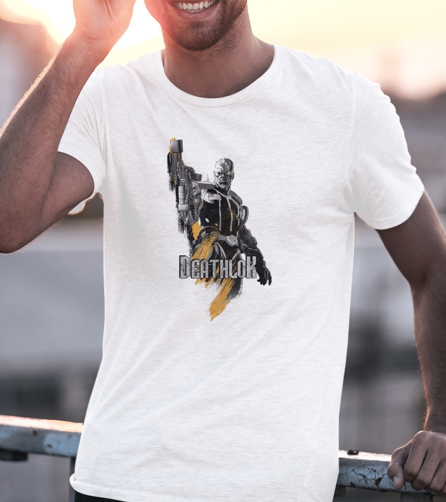 Marvel X Men Deathlok Character Graphic Painting Texture T-Shirt