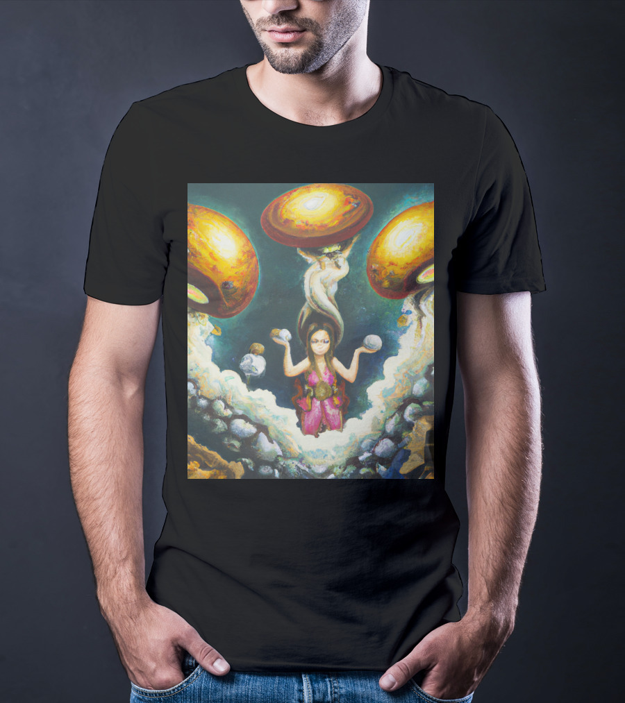 Style Bumble Sea Mushroom Goddess Surreal T-Shirt