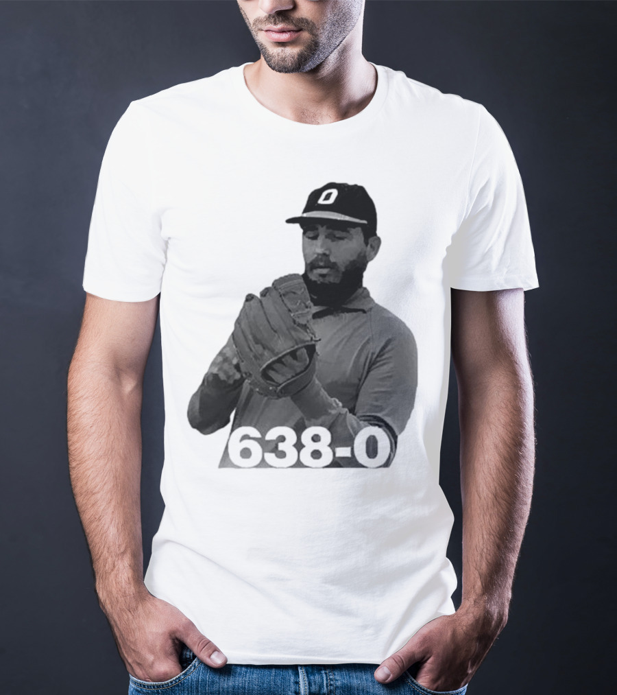 Castro 638-0 Baseball Pitcher Image With Cap Displaying 'O' T-Shirt