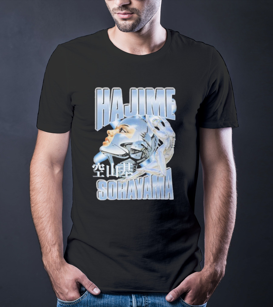 HAJIME SORAYAMA Robot Head Chrome Aesthetic T-Shirt